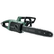 (R6C) 2 Items. 1x Bosch Universal Chain 35 Electric Chainsaw. 1X Sovereign 30cm Push Cylinder Lawn
