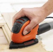 (R19J) 7 Items. 2x Black And Decker Mouse 55W (1x No Box). 2x Black And Decker Sander 150W. 1x Blac