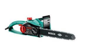 (R7O) 3 Items. 1x Bosch AKE 40 S 1400W Electric Chainsaw (No Chain). 2x Flymo Mini Trim ST