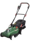 (R6C) 1x Qualcast 38cm 36V Cordless Rotary Lawn Mower (With Battery & Charger) Unit Appears Clean U