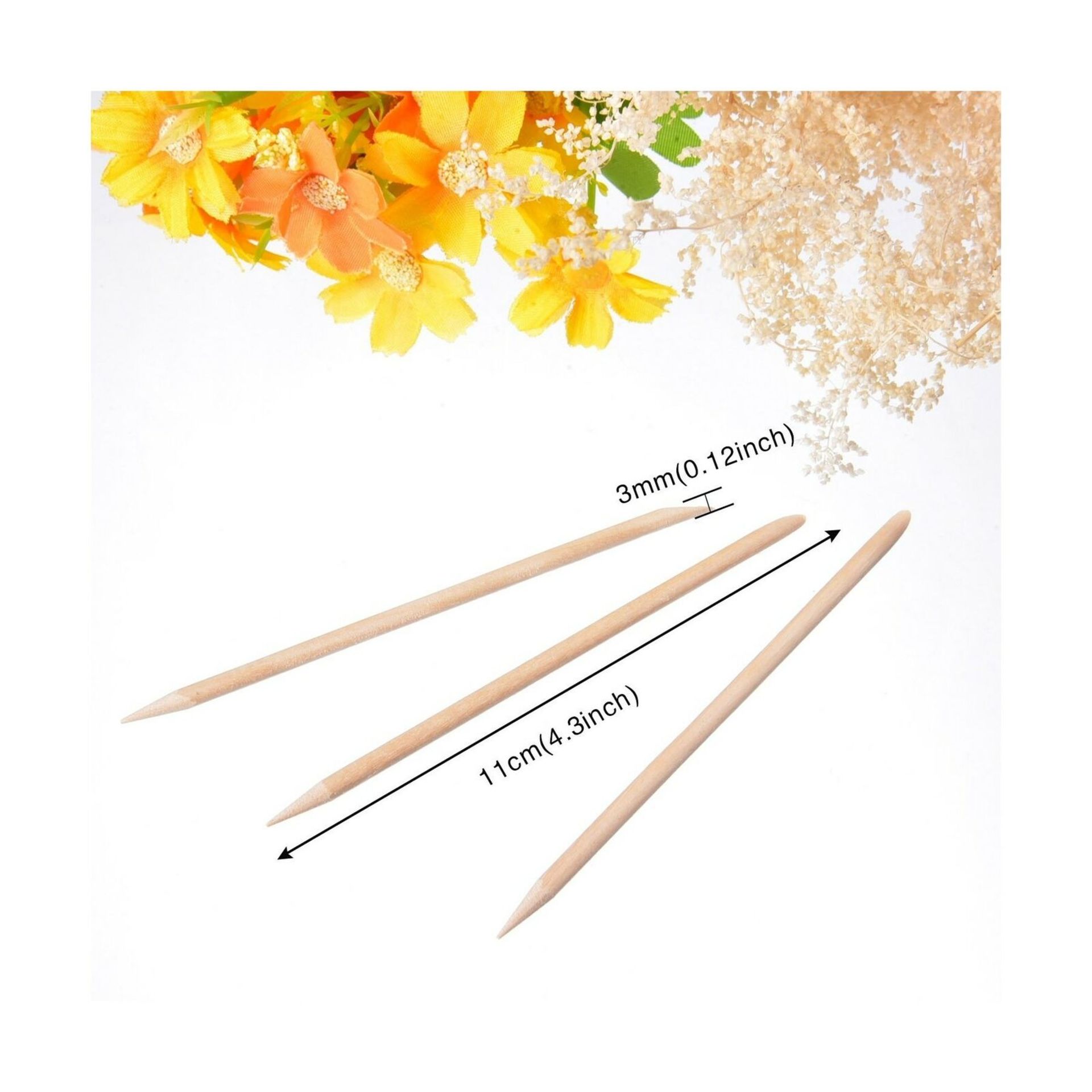 1000 X 11Cm Orange Wood Sticks For Nail Salons - Nail Art, Manicures Etc. - Image 7 of 8