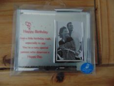 20 Heavy Mirrored Picture Frames With A Happy Birthday Message