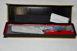 Hajegato Nakiri Damascus 7"" Chefs Knife