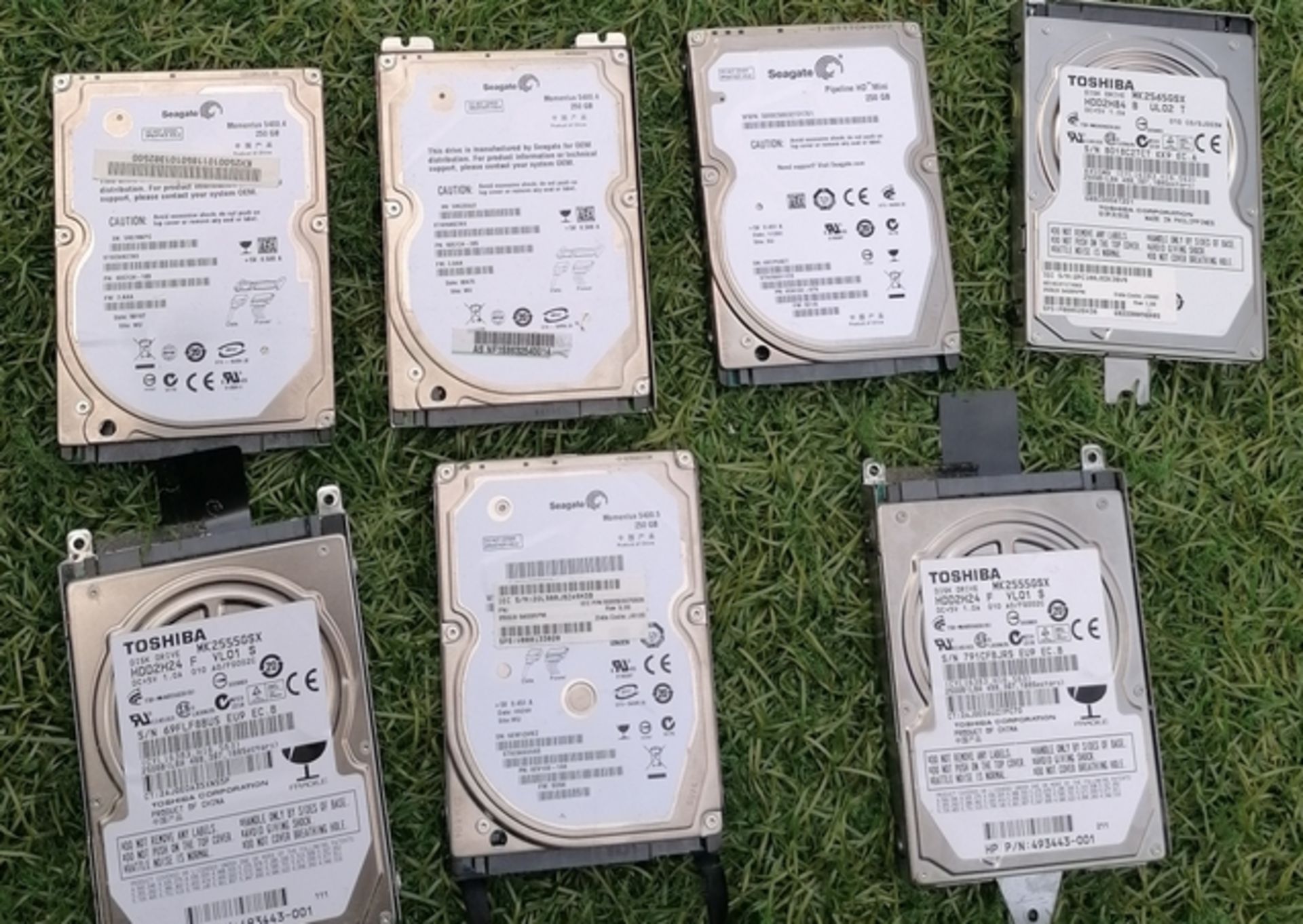 Job Lot Of Laptop Hard Drives Varios Sizes From 250Gb And Higher