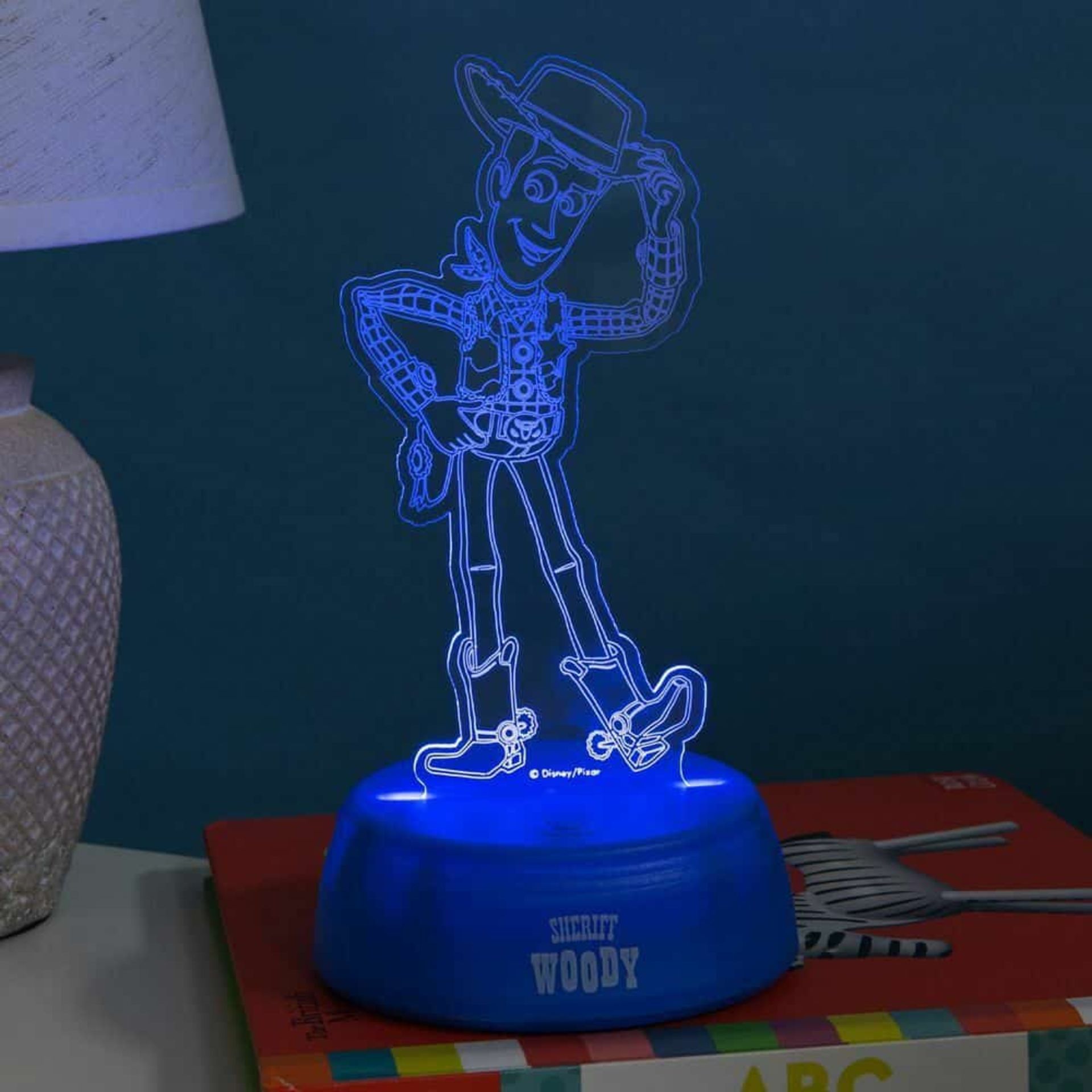 Disney Pixar Toy Story 4 Colour Changing Laser Etched Nightlights X234 Buzz, Woody & Rex - Image 2 of 5