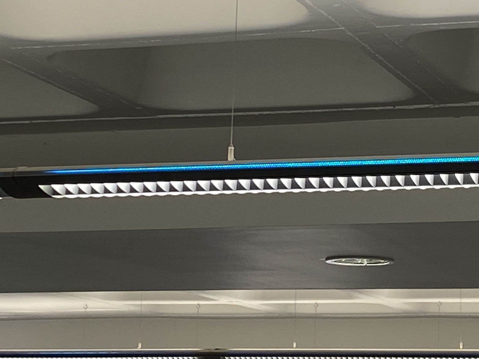 Modern Suspended strip lighting 9 sections. - Image 2 of 3