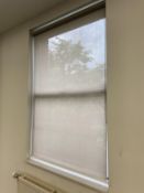 5 x Grey fabric window roller blinds