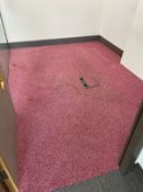 Pink carpet tiles 2.96m x 2.14m