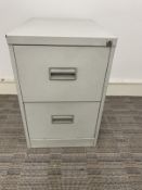 2 drawer grey filing cabinet