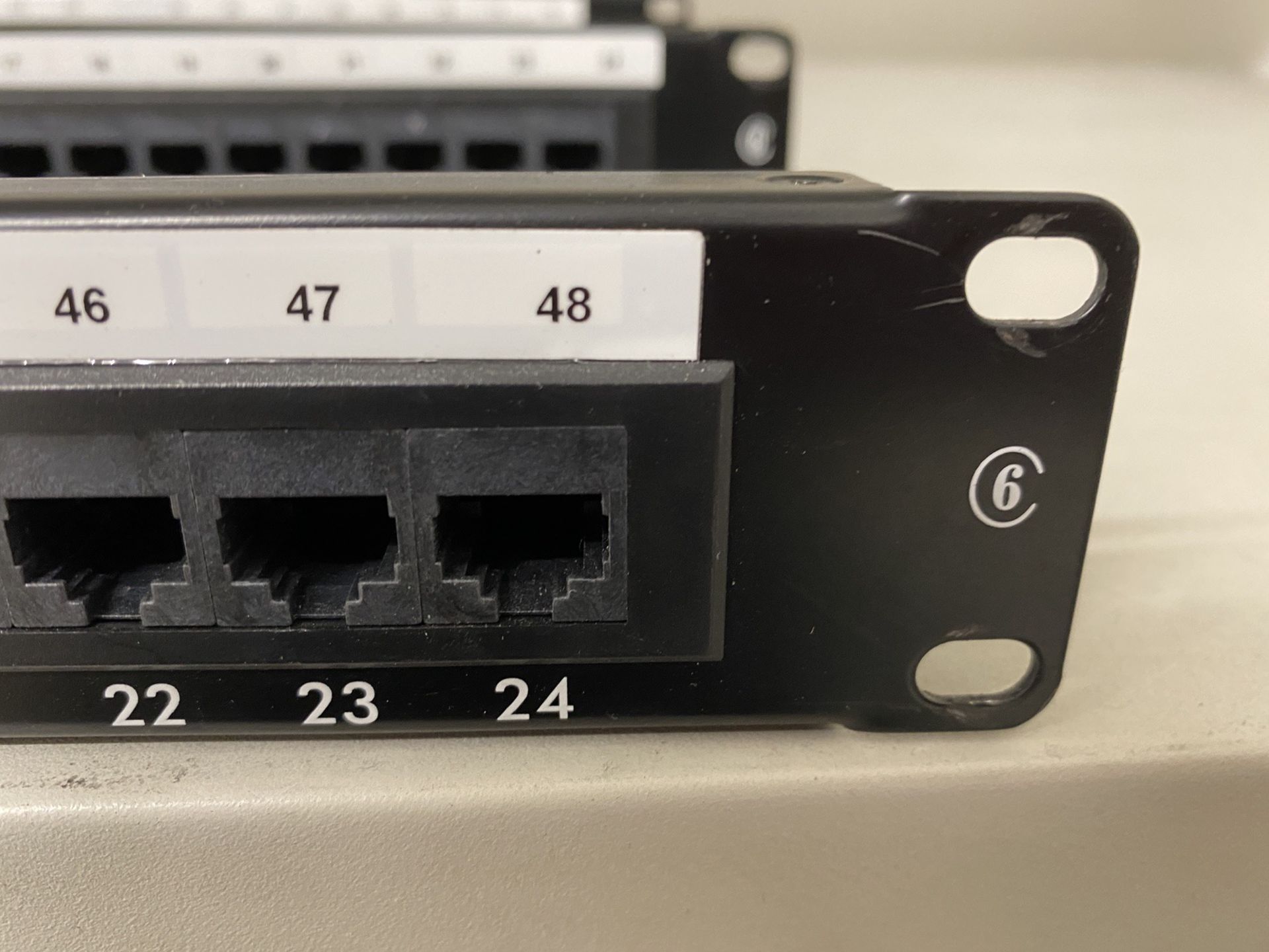 3 x Excel 24 way Ethernet Cat6 patch bay. 19"" 1u - Image 2 of 3