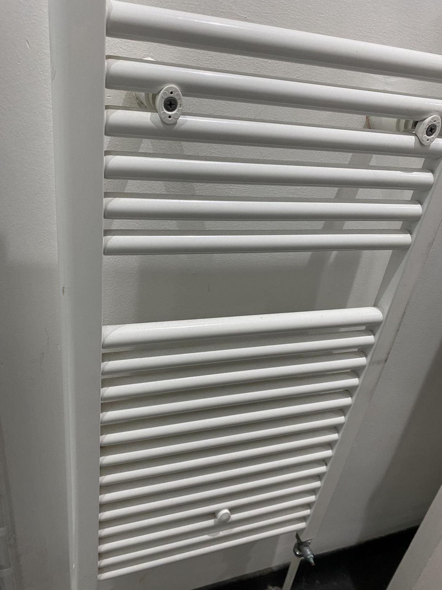 Bathroom white towel heater radiator. - Image 3 of 3