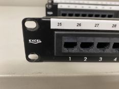 3 x Excel 24 way Ethernet Cat6 patch bay. 19"" 1u