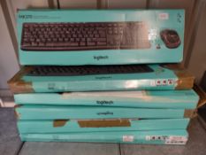 6 X Logitech Mk270 Keyboard And Mouse Wireless Grade U RRP £180