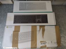 3 X Assorted Keyboards (2 X Jellycomb Keyboards And 1 Microsoft Wired 600 Keyboard) Grade U RRP £65