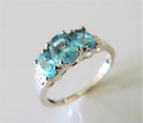 Sterling Silver 1.64 ct Topaz Gemstone Ring