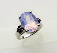 4.5 carat Lavender Quartz Silver Ring