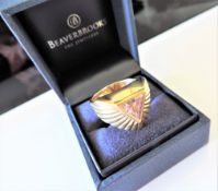 Gents Gold on Sterling Silver Signet Ring 9.7 grams Size R1/2