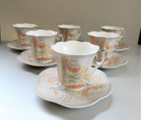 Yamasen Porcelain 24k Gold Plated Tea/Coffee Set 12 Pieces