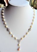 Sterling Silver Cultured Pearl Necklace