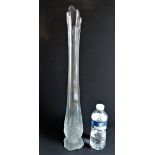 Tall Lalique Style Vase 52 cm High