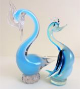 Vintage pair of Murano Glass Sculptures