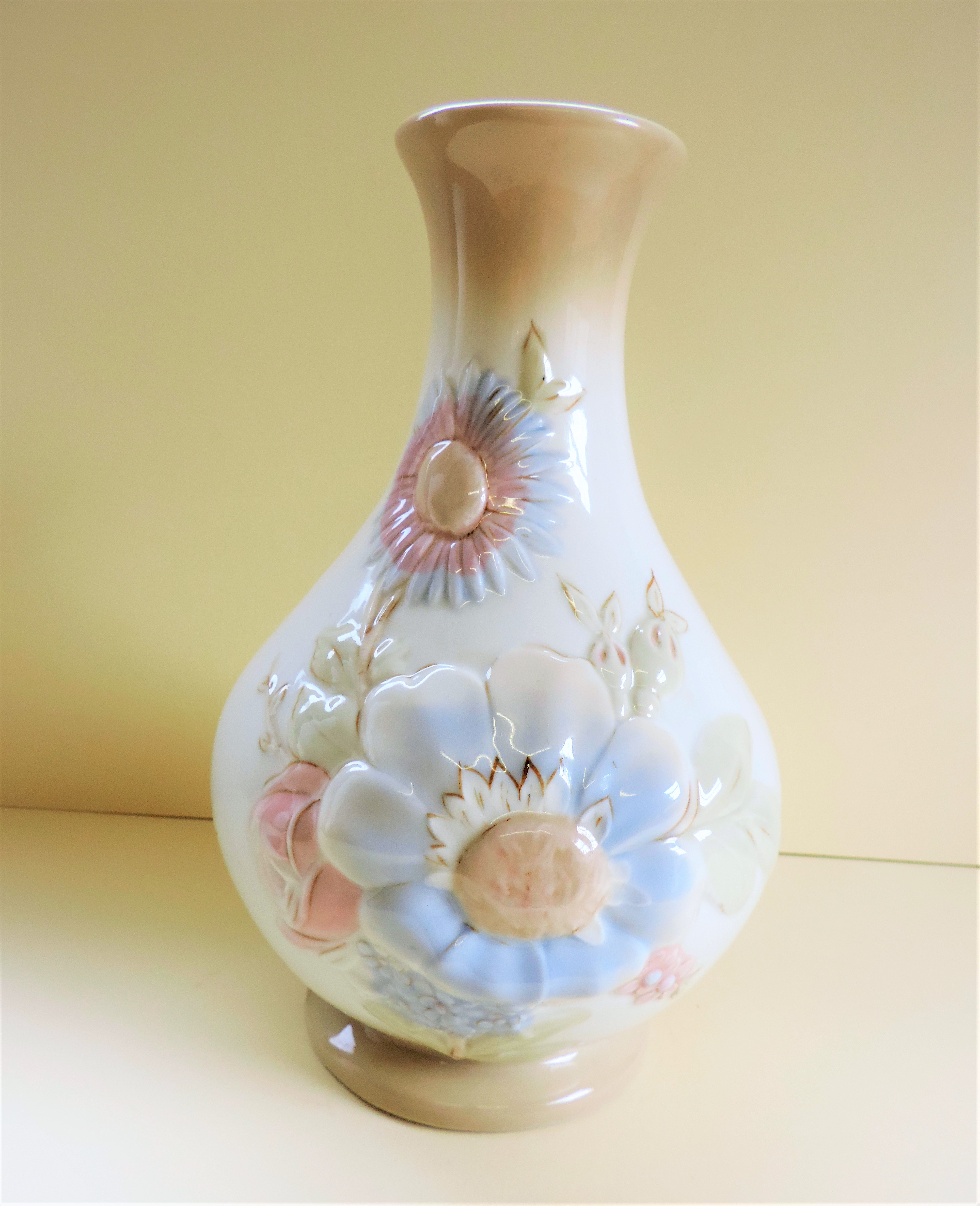 Vintage Porceval Spanish Porcelain Vase 26cm Tall - Image 2 of 4