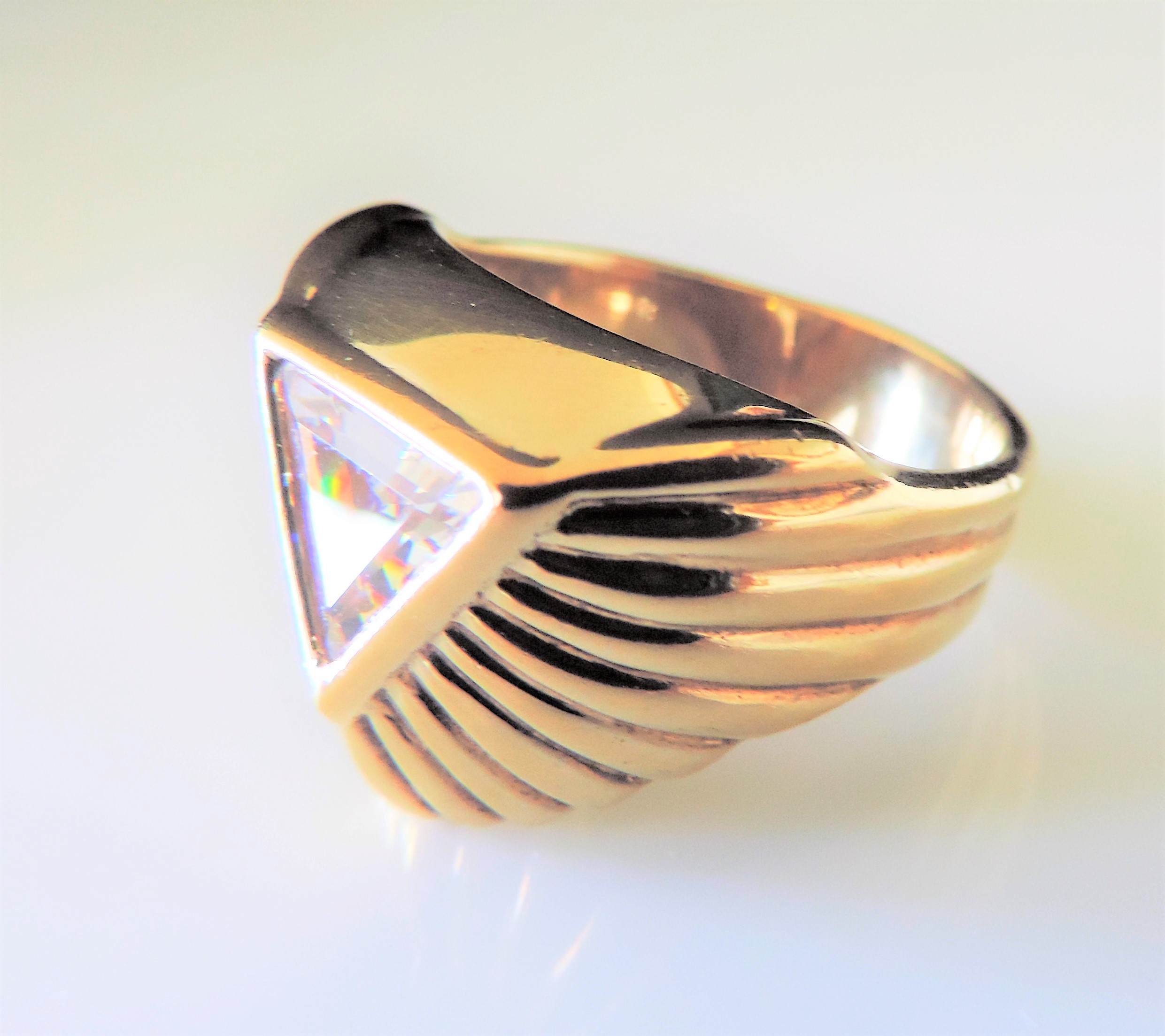 Gents Gold on Sterling Silver Signet Ring 9.7 grams Size R1/2 - Image 3 of 6