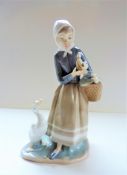 Lladro Porcelain Figurine 4568 Girl with Geese 24cm tall