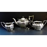Antique Queen Anne Style Silver Plated Tea Set c.1900-1910