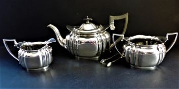 Antique Queen Anne Style Silver Plated Tea Set c.1900-1910