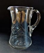 Antique Edwardian Glass Ale/Beer Jug