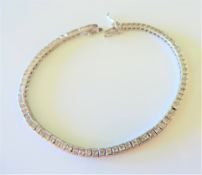 Sterling Silver cz Tennis Bracelet 7.5 inches
