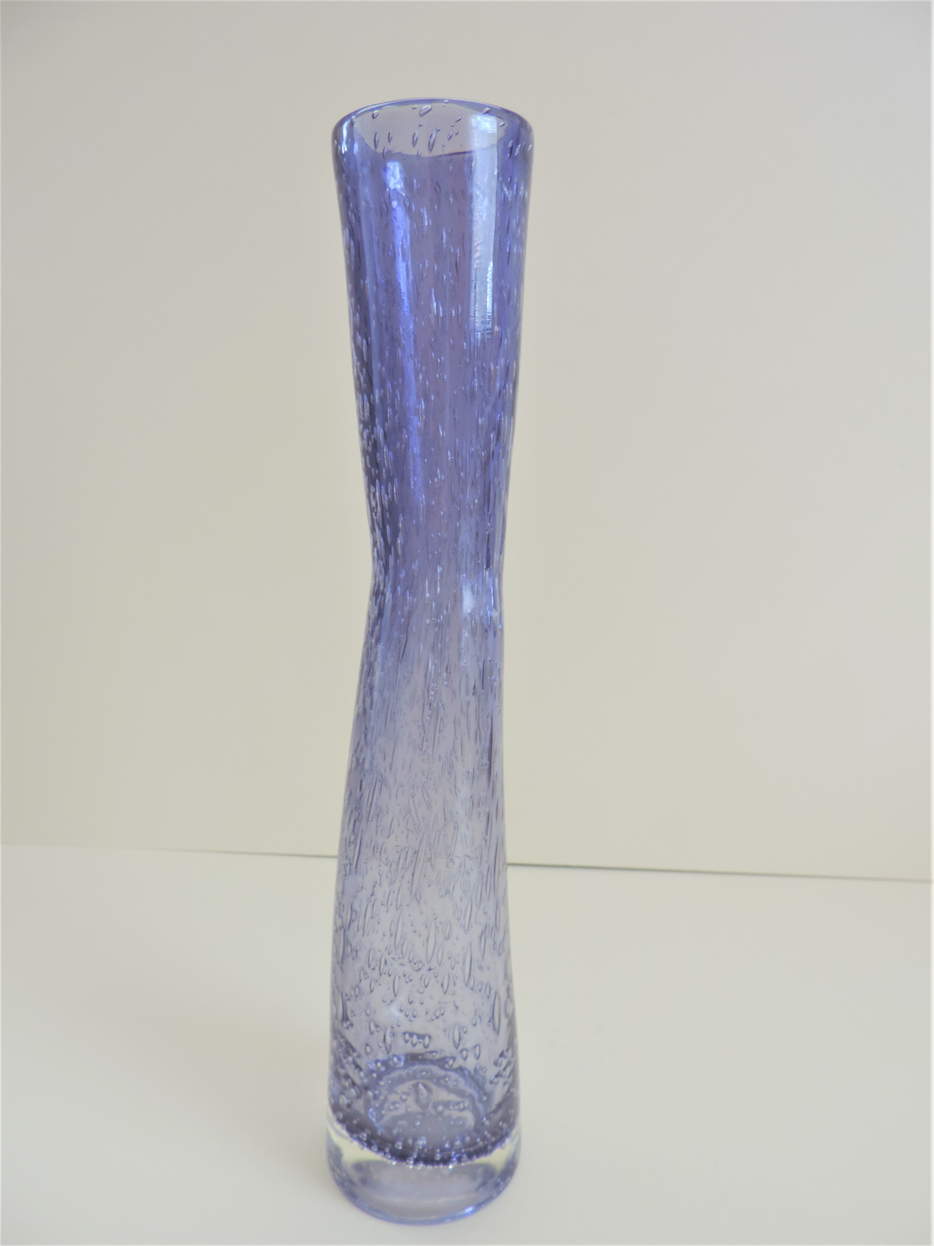Wonky Art Glass Vase 29cm tall