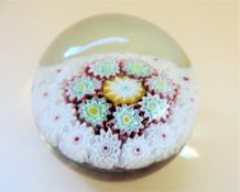 Vintage Murano Millefiori Glass Paperweight Made in Italy