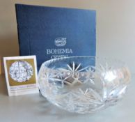 Bohemian Crystal Fruit Bowl New in Box