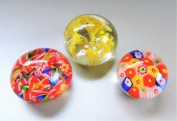 Small Collection of Three Paperweights