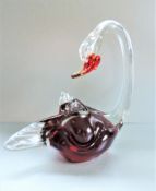 Vintage Murano Art Glass Swan