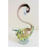 Vintage Murano Glass Swan Sculpture