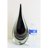 Large Vintage Murano Sommerso Teardrop Sculpture 35cm High