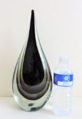 Large Vintage Murano Sommerso Teardrop Sculpture 35cm High