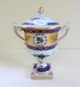 Antique Dresden Porcelain Lidded Urn