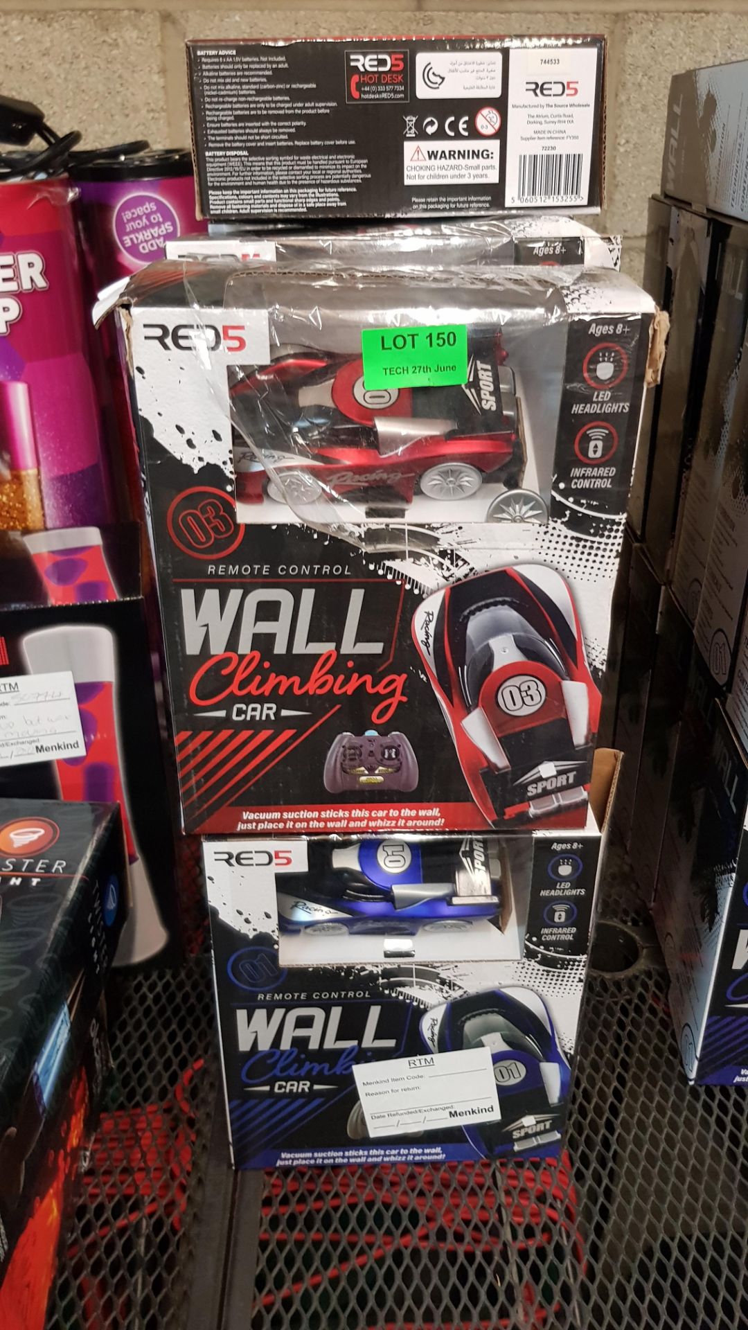 (R14F) 11x Red5 RC Wall Climbing Car - Image 3 of 3