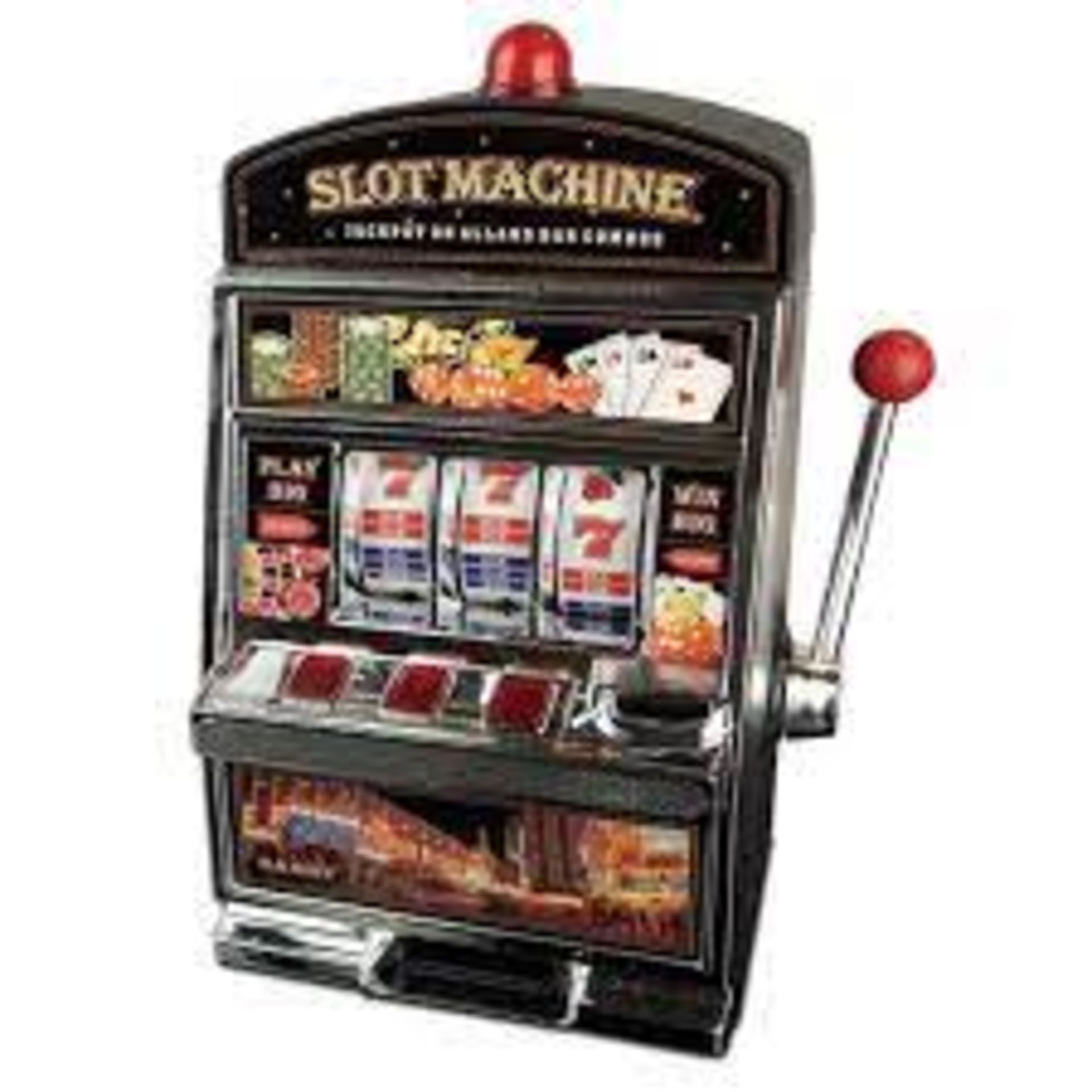 (R13D) 9 Items. 7X Lucky Slot One Arm Bandit (4x No Box) . 2X Lucky Slot 2 In 1 Coin Bank.