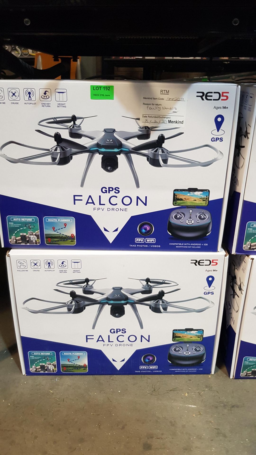 (R15) 2x Red5 GPS Falcon FPV Drone (RRP £119 Each) - Image 2 of 2