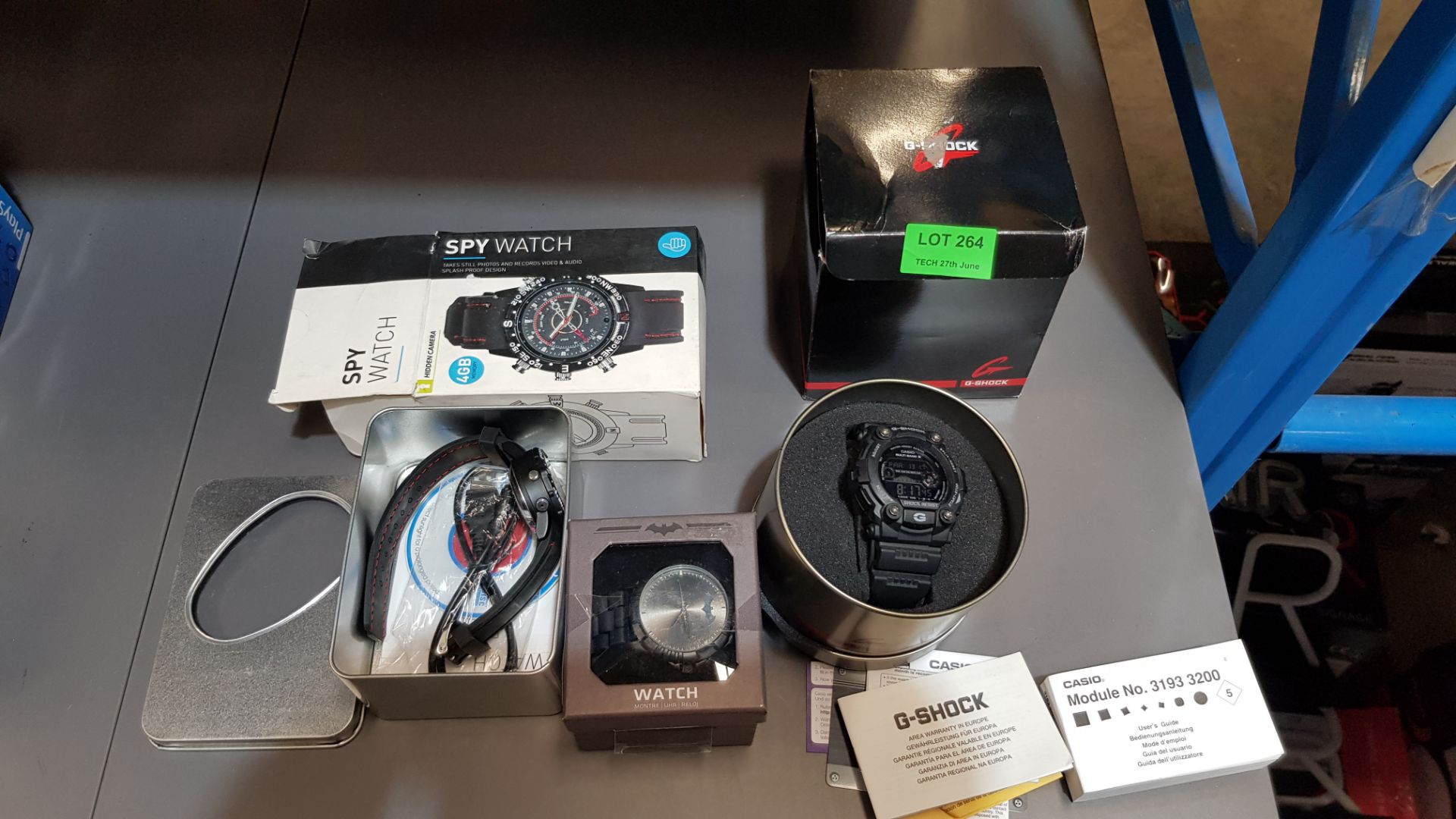 (R1K) 3x Mixed Watches. 1x Casio G Shock (3193 3200). 1x Spy Watch 4GB. 1x Batman Watch. - Image 3 of 3