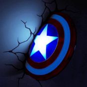 (R13B) 7 Items. 3x marvel Avengers 3D Deco Light (2x Captain America. 1x Iron Man Mask). 4x Paladon