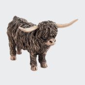 (R14D) 6 Items. 5x Frith Sculpture Highland Cow Standing Medium VB051 (RRP £69 Each). 1x Buddha Wat