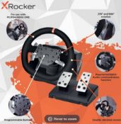 (R1J) 5 Items. 1x Xrocker XR Racing Racing Wheel (RRP £149). 2x Red5 Nova Gaming Headset. 1x Red5 O