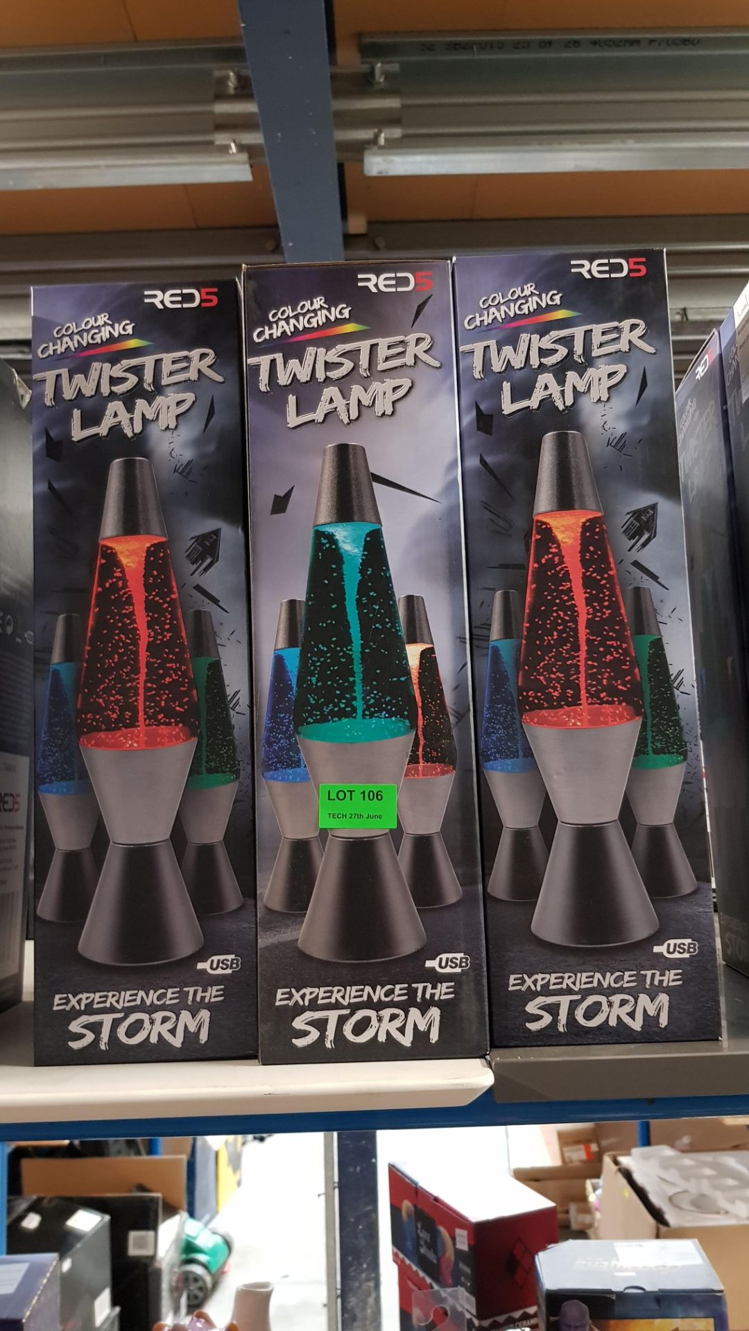 (R11H) 6x Red5 Colour Changing Twister Lamp - Image 2 of 2