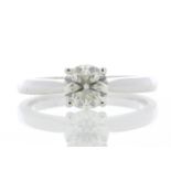 18k White Gold Solitaire Diamond Ring 0.90 Carats